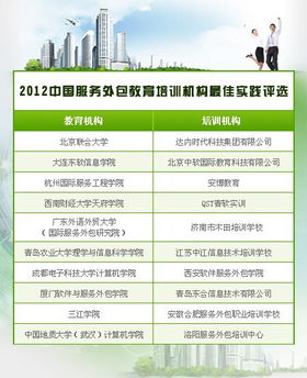 2012年中國服務外包教育培訓機構最佳實踐評選揭曉，軟件外包服務領域迎來發展新契機
