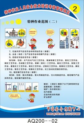特種作業人員安全技術培訓考核宣傳掛圖-AQ200